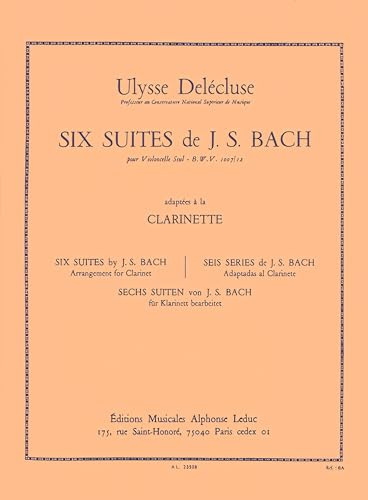 6 SUITES (POUR VIOLONCELLE) BWV 1007/12 CLARINETTE SIB
