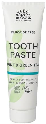 Urtekram Zahnpasta mit Minze und grünem Tee – Mundpflege-Zahnpasta für stärkere Zähne und Schadenskontrolle – Bio Vegan – Urtekram Dental, 75 ml (1er Pack)