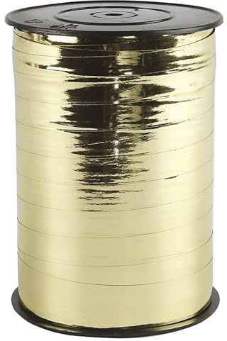 Creativ Company Kräuselband 250m, Metallic Gold
