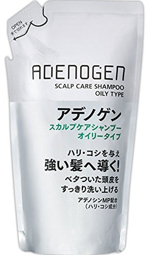 Shiseido Adenogen Scalp Care Shampoo Oily - 310ml - Refill (Green Tea Set)
