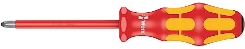 Wera 165 i PZ Kraftform Plus Lasertip VDE Insulated Screwdriver, Pozidriv 2 x 100 mm, 05006164001