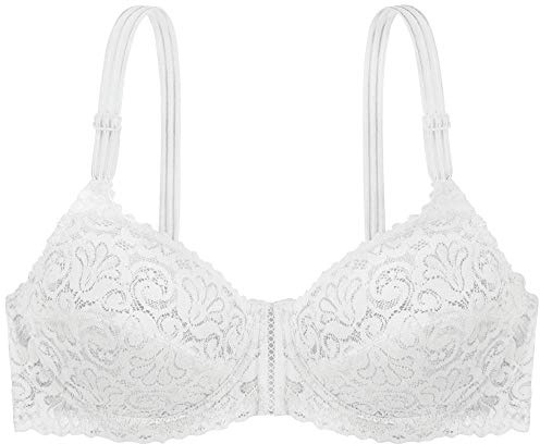 DORINA Women's Jacqueline Wire Bra Wired Plain Everyday Bra, White, 38C