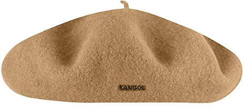 Kangol Anglobasque Baskenmütze Baske Wollbaske Herrenbaske Damenbaske Winterbaske Damen/Herren - mit Futter Winter Frühling-Sommer Herbst-Winter - S (54-55 cm) Camel