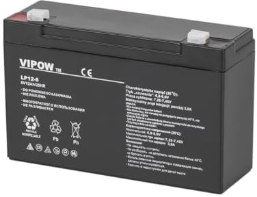 Vipow – Batteria di mobilità 6 V 12 Ah batteria di ciclo profondo in gel Batteria ricaricabile. Accumulatore