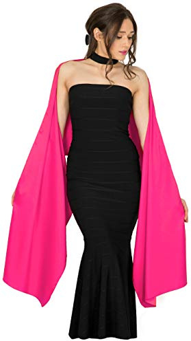 BlackButterfly Matrimonio Damigella Raso Scialle Stola (Rosa Fucsia, Taglia unica)