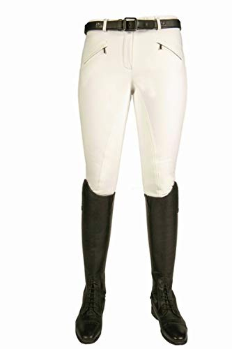 HKM Softshell-Reithose -Karthingo New- Dreiviertel Alos Besatz, Damengrösse 34, Dunkelbraun/Dunkelbraun