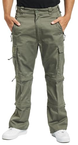 Brandit Savannah-byxor, utomhusbyxor med dragkedja/shorts, oliv, 3XL