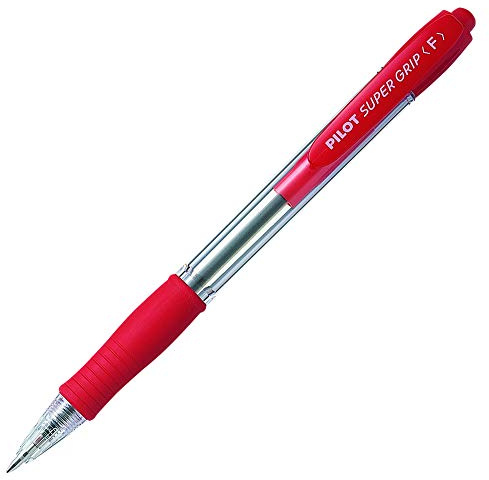 Dlugopis olejowy Pilot Super Grip Czerwony Fine