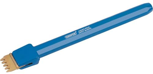 Draper Redline 200x25 mm Scutch Holding Chisel | Octogonal Shank Hand Tools | Impact Resistant Soft Grip | Comb Scutch | 71269