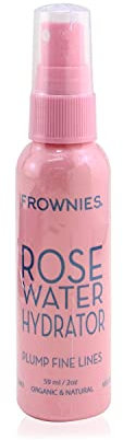 Spray hidratante agua de rosas con ácido hialurónico de Frownies para rellenar arrugas