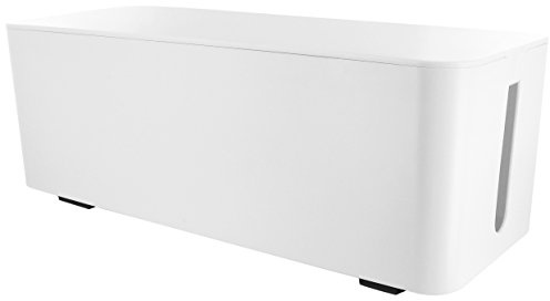 LIFEBOX Coffret de rangement câbles et multiprises grande taille blanc