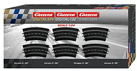 Carrera EVOLUTION 20020573 6 st. 3/30°-kurvor, 22,6 x 5,8 x 47,0 cm (L x H x D)