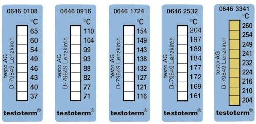 Testo, 0646 0108, strisce di misurazione da 37 °C a 65 °C