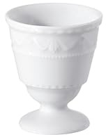 KPM Berlin Portauovo Kurland, Eggcup, realizzato a mano in porcellana bianca, porta uova con decorazione classica del 1790 (1)