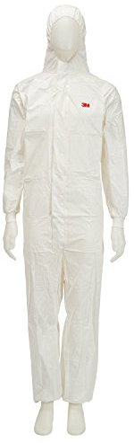 3M™ 4545 Indumento di protezione 5/6, PP+PE laminato microporoso 49 g/mq, Bianco, Taglia S