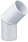 INEFA Coude Descente 45° PVC 50mm Blanc Raccord Tuyau Pluvial Montage Facile
