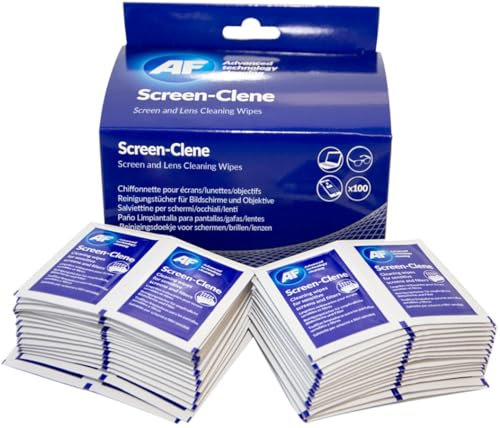 AF SCS100 - SCREEN-CLENE 100 SACHETS FOR MONITOR SCREENS & FILTERS