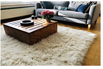 Rugs & Stuff Premium Shaggy Flokati Greek Rugs Ivory colour - 140 x 200cm - 2000gsm