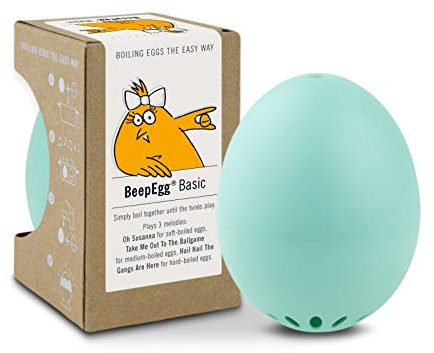 Beepegg Egg Basic Turquoise – Egg Timer for Boiling Eggs – Musical Egg Cooker for Soft, Medium, Hard Eggs – Food Safe – Singing Floating Egg Timer – Egg Cooker for 3 Levels of Doneness - Brainstream