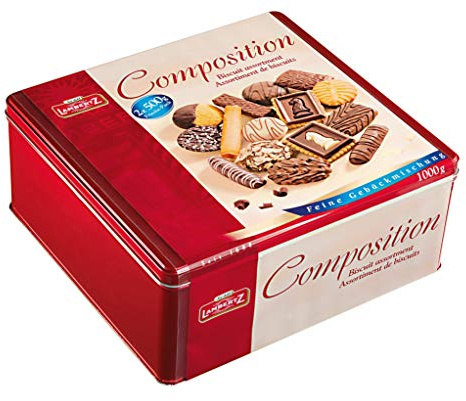 Lambertz Gebäckmischung Composition, in dekorativer Metall-Schmuckdose, 1000 g