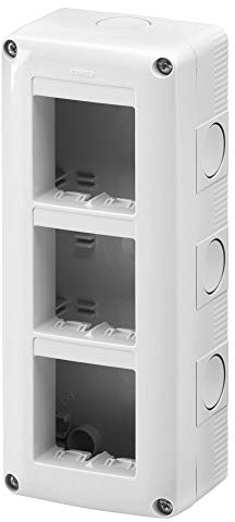Gewiss Contenitore per Apparecchi System, Verticale Protetto, 6 Posti, Modulo 2X3, Grigio Ral 7035, IP40