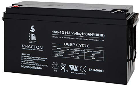 Solarakku 150Ah 12V AGM Gel Batterie Solarbatterie Wohnmobil Versorgungsbatterie extrem zyklenfest