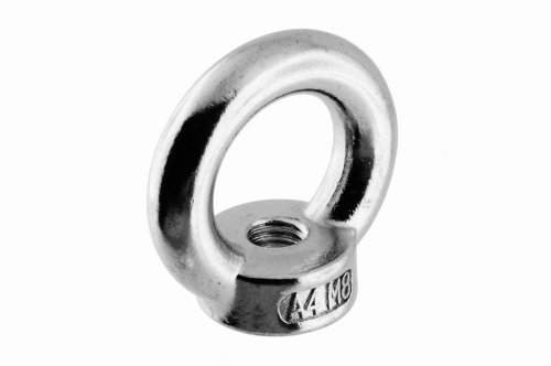 Edelstahl Ringmutter M8, ähnlich DIN 582, A4 AISI 316