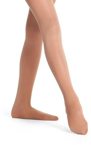 Danskin Big Girls' Student Footed Tight, Classic Light Toast, L (12/14)