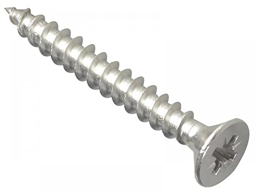 ForgeFix Multi-Purpose Single Thread Screws | 5.0 x 40mm | A2 Stainless Steel | Box 200