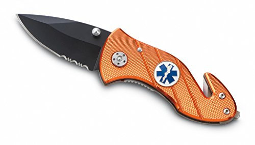 AUSONIA - Coltello tasca cm 15 manico alluminio con tagliacintura