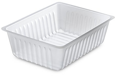 GUILLIN - CAISSIPACK B1500T SACHET DE 250 Barquette Charcutiere 1500cc, Polystyrène, Transparent, 20,2 x 15,2 x 6,2 cm, Translucide