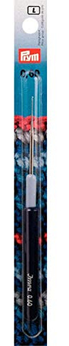 Prym 175327 Garn-Häkelnadeln KST-Griff ST 0,60 mm silberfarbig, silber