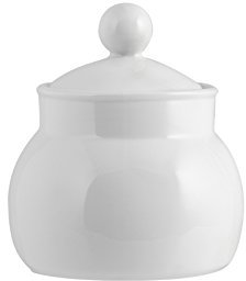 Home Merano Sucrier avec Couvercle, Porcelaine, Blanc