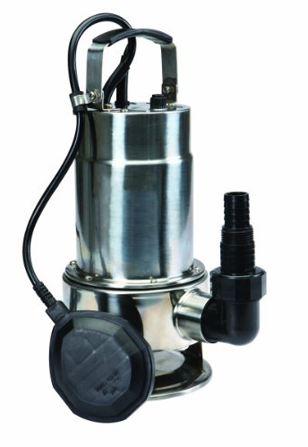 1 HP Submersible Dirty Water Pump with Float; Corrosion-resistant Stainless Steel Housing
