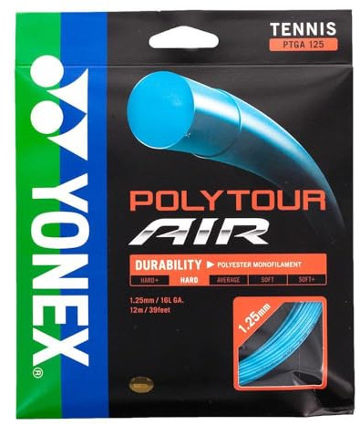 Yonex Poly Tour Air 12M Blau Tennis Saitenset 12m Monofil Blau 1,25