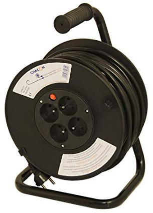 Chacon 89030 Dérouleur 4 x 16 A 3 x G 1,5 mm 40 m Tambour Noir