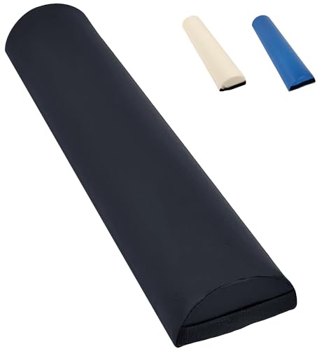 BELTOM® Cojín semicilíndrico Almohada Semi-Redonda para Camilla Cama Masaje Mesa Belleza - Negro