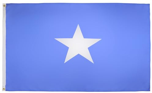 AZ FLAG Bandiera Somalia 150x90 cm Somala Poliestere Leggero 2 Occhielli | Uso interno bandiera decorativa Soomaaliya doppie cuciture e bordi rinforzati con occhielli metallici