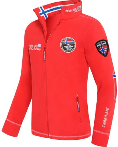 Nebulus Herren Fleecejacke EXPLORE, warme Fleece Jacke, mit langem Full-Zip Reißverschluss