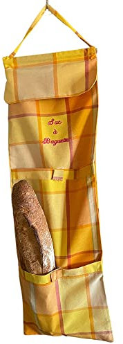 SACASAC - Sac à Baguette- Motif Carreaux - 100% coton - 66 X 22 cm. - Création française