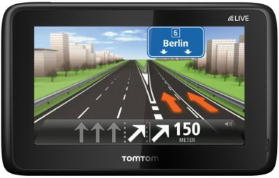 TomTom GO LIVE 1000 Navigationssystem (11 cm (4,3 Zoll) Fluid Touch Display, HD Traffic, Google, Bluetooth, Parkassistent, Europa 45)