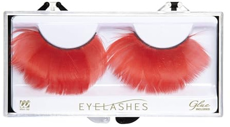 Widmann 8695E - Künstliche Wimpern, Schwarz, mit Klebstoff, Schminkzubehör, Karneval, Mottoparty, Halloween