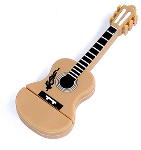 Ulticool - Guitare 8 GB USB - Flash Drive 8 Go – pour Enfant Adulte Classique Acoustique - Clé Mémoire Stick Stockage de Données – Marron Beige