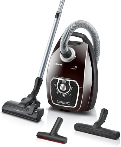 SIEMENS VSZ7A400 Z 7.0 Bodenstaubsauger mit Beutel Polsterdüse XXL, 650 W schwarz, Taupe, leise 69dB(A)