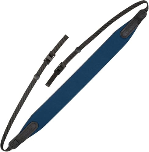 OP/TECH 2703252 E-Z Comfort Strap for Camera/Binoculars - Navy | Neoprene neck strap with 44 adjustable length and 3/8 webbing for cameras, binoculars and gear
