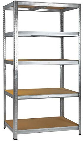 Steckregal Schwerlastregal Metallregal Kellerregal Werkstattregal Regal verzinkt 180x90x40 cm für 5 x 175 kg / 875 kg gesamt