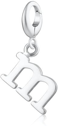 Lily Charmed 18ct Gold Plated or Sterling Silver Alphabet Letter Charm | A–Z Lowercase Initials | Clip-On or Slide-On | Personalised Jewellery Gift for Women
