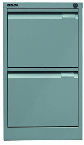 BISLEY Hängeregistraturschrank, einbahnig, DIN A4, 2 HR-Schubladen, Metall, 355 Silber, 62.2 x 41.3 x 71.1 cm