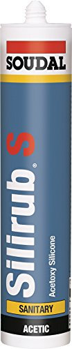 Soudal Silirub S 300ml Kartusche Sanitär- und Bau Silikon Dichtstoff Transparent dauerelastisch farbecht sehr gute Verarbeitung