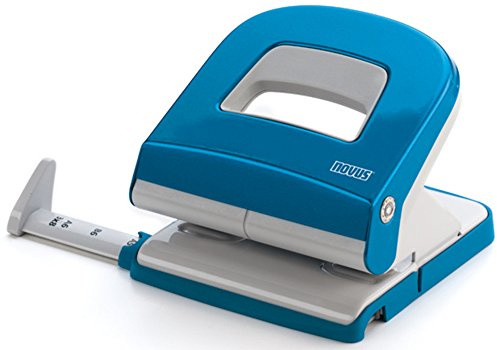 Novus 025-0529 Bürolocher E 225, Metall, 2.5 mm/25 Blatt, sky perleffekt